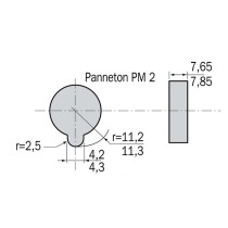 Demi-cylindre HERACLES 5G 10X30 à panneton réduit PM2 sur variure MV1