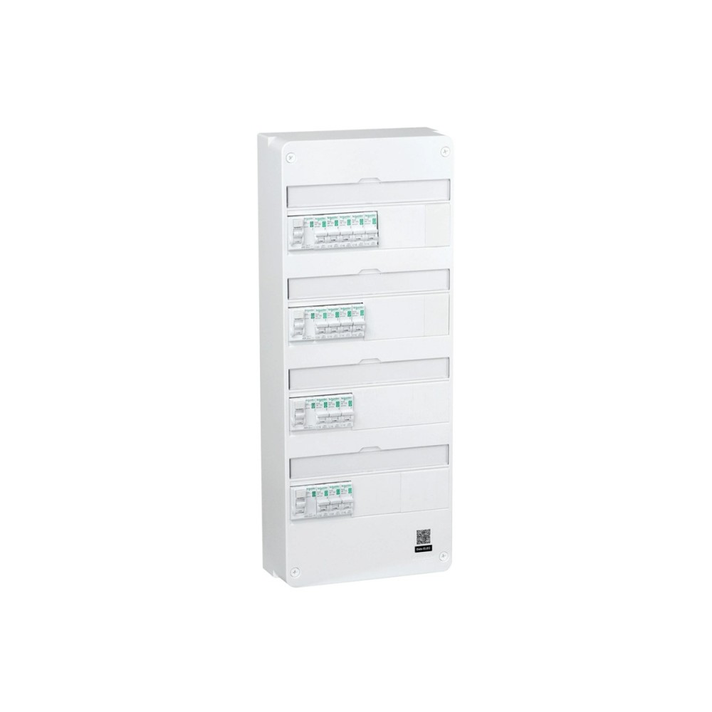 Tableau électrique équipé précâblé T5+ 4 rangées Resi9 XP, SCHNEIDER ELECTRIC